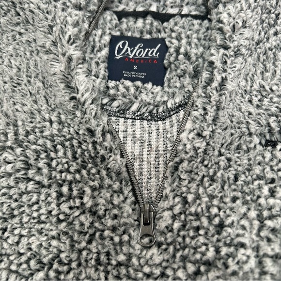 Oxford Women Gray Ball State University Oversized Sherpa pullover 1/4 Zip Small - Picture 7 of 10